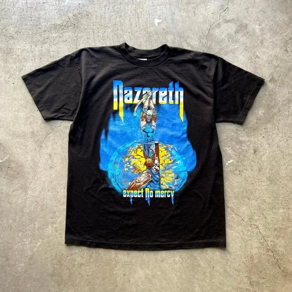 VTG Nazareth Band except no mercy Ablum Rock T-shirt S to 5XL 2F2166