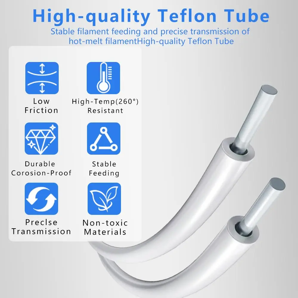 PTFE Tube 3D printer 2.5mm 4mm For Bamboo lab P1S/P1P/X1C/X1/X1E PTFE Tube 3D Printer Connector PTFE Tube 4mm Connector