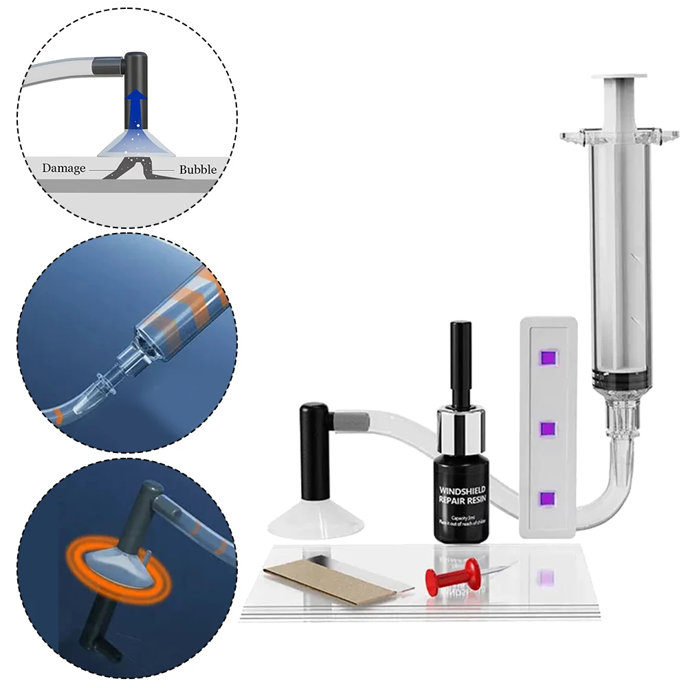 

1 set car windshield repair kit Car Windshield Crack Repair Kit glass repair liquid vacuum crack scratch kit car Accessories