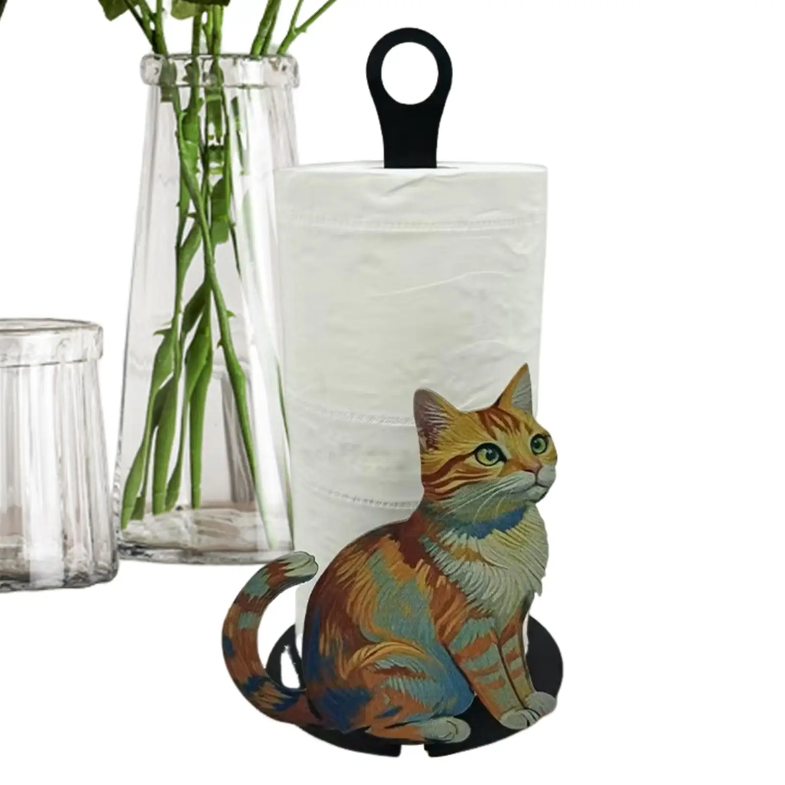

Кухонный держатель для бумажных полотенец в рулоне, подставка для салфеток в ванной комнате, обеденный стол, вертикальная стойка для салфеток, декоративная кухонная полка для хранения