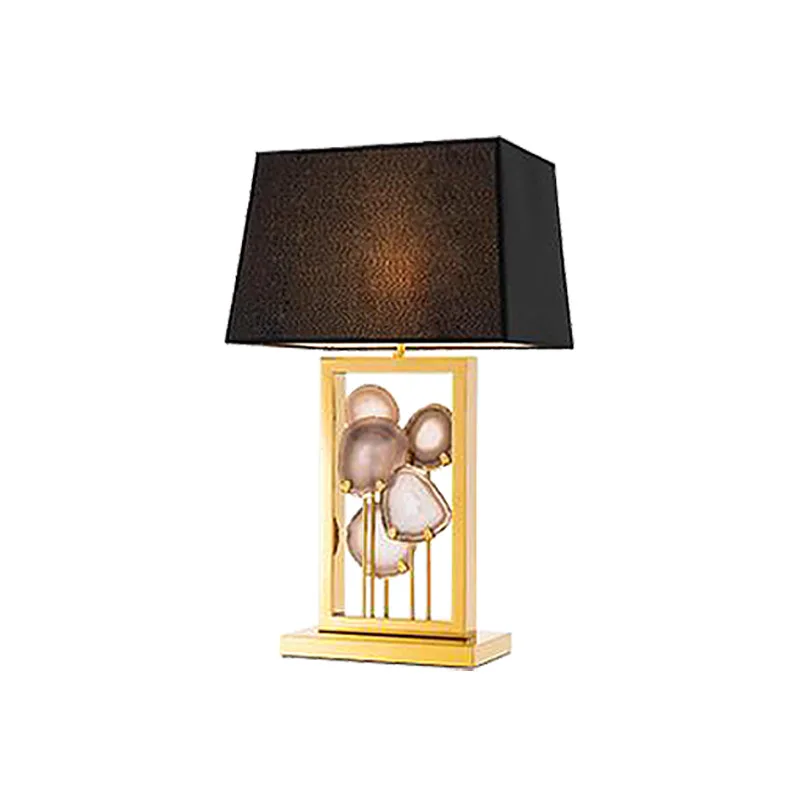 

Nordic agate stone decorative table lamp creative high sense personality art bedside lamp