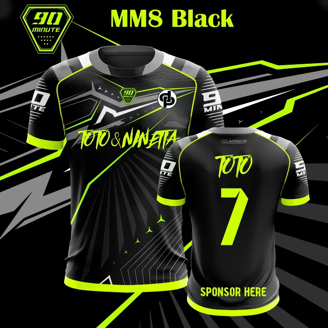 90 Minute Series MM9 JUL Football Shirt for Men, Summer Outdoor Sport Quick-Drying Jersey, Fitness Training T-shirt image 6