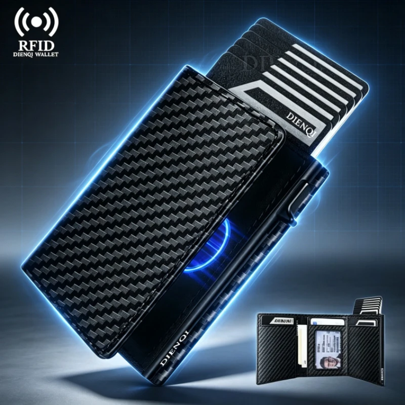 Magnetic Money Clip Wallet for Men，RFID Blocking Pop-up Credit Card Holder Luxury Wallet Money Clips Portable Slim Card Case