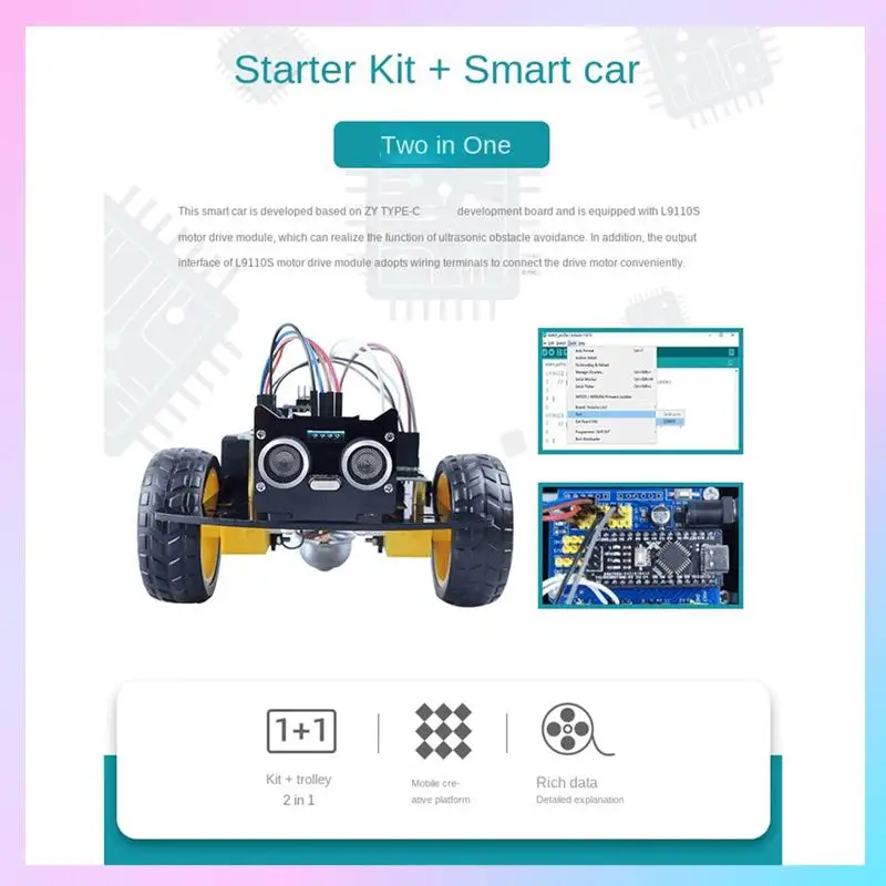AB25-Car Smart Robot Programming Kit Smart Car Robot Kit Programming Learning Programming Kit