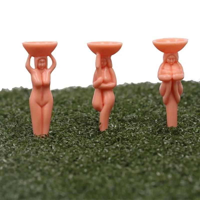 10Pcs Plastic Nude Lady Golf Tees Woman Tees Funny Practice Training Golf Tees Balls Holder Stand Golf Accessories