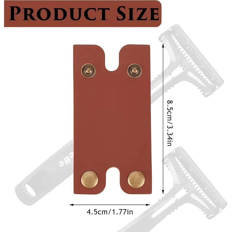 Single Piece Cover for Razor Heads, Designed to Protect Double Edge Razors,Ideal for Men Using Butterfly Shavers,Snap Closure view 4