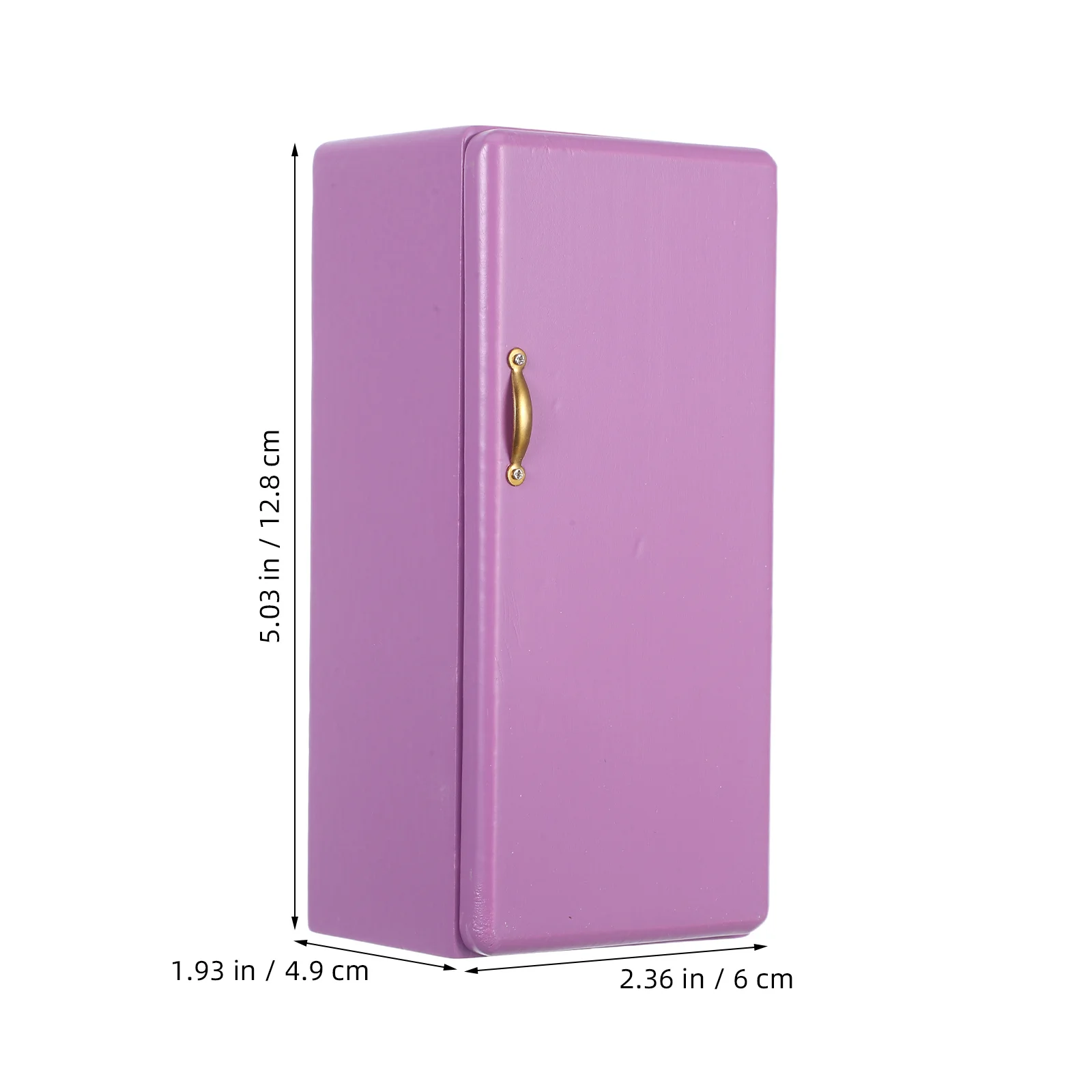 Mini Lodówka do Domku dla Lalek Fioletowa Skala 1:12 Realistyczna Zabawa w Udawanie dla Dzieci Mini Kuchnia Salon Akcesoria Meblowe
