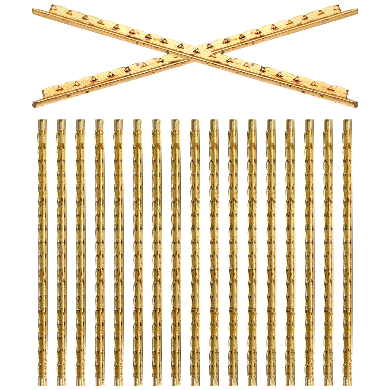 

19 Pcs Guitar Scale Line Fret Wire Finger Board Ballad Electric Brass Polishing Kit Pro Fingerboard