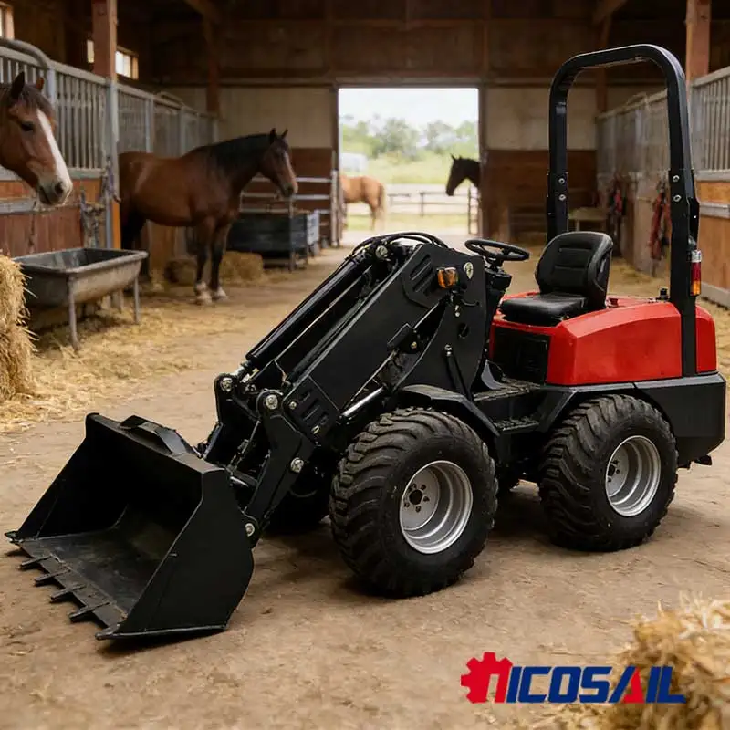 

Mini Articulated Telescopic Loader KZL918 800kg for Barn Manure Handling Pad Replacement CE Customizable