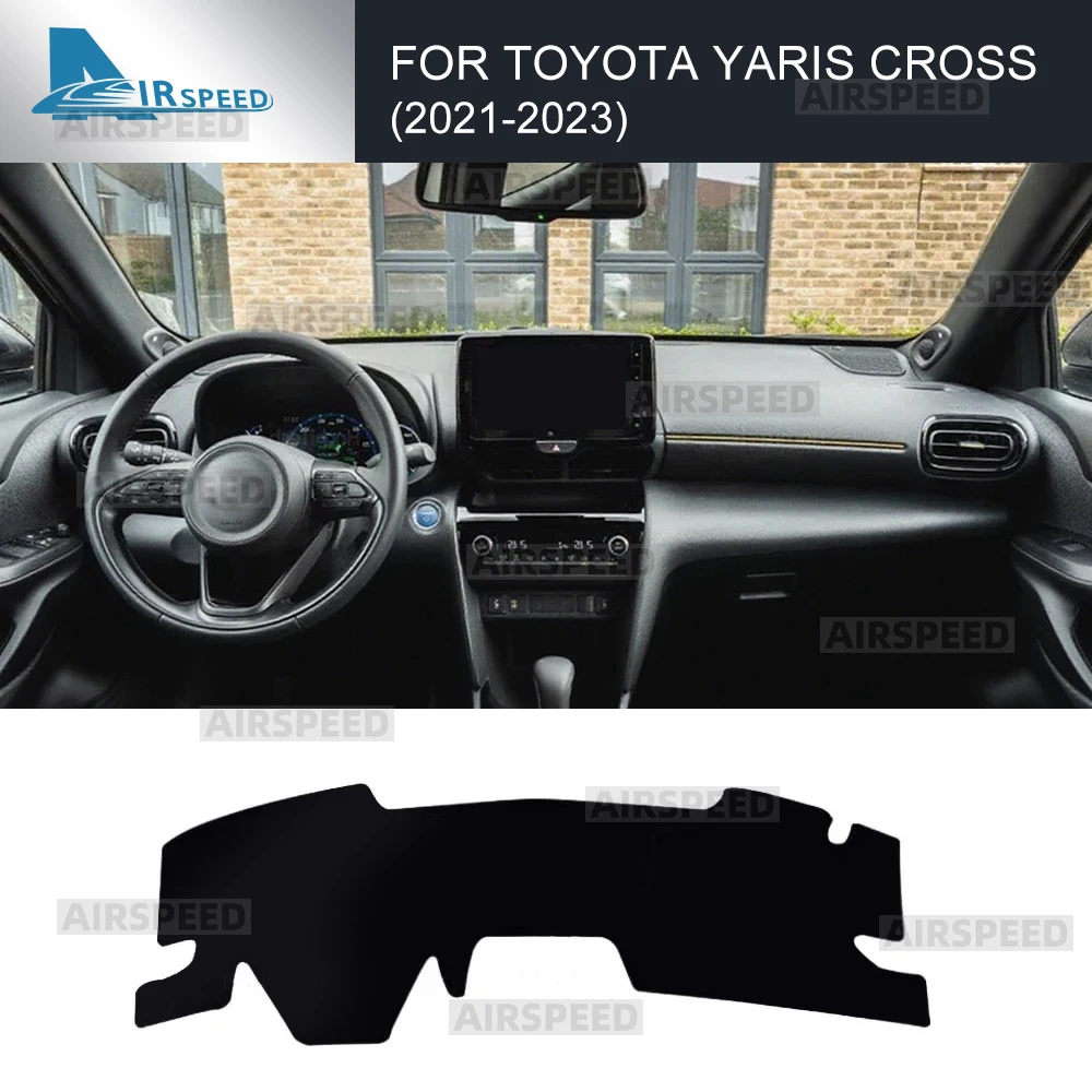 

Фланелевой чехол на приборную панель автомобиля для Toyota Yaris Cross 2021 2022 2023, противоскользящий коврик, защитный коврик, аксессуары, солнцезащитный ковер, коврик