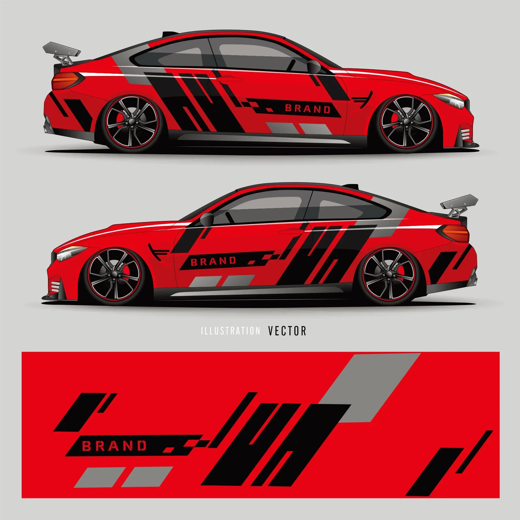 striped racing sticker Car Full Wrap Sticker Car Decal Decorative Cut Body Racing Graphic Decal Vinyl Wrap Modern Design