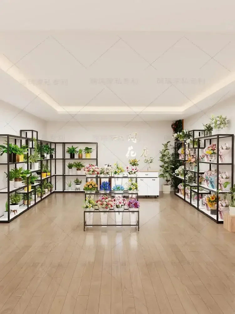 

Simple stand gift box basket shelf shop display stand bouquet shelf pot multi-layer display flower