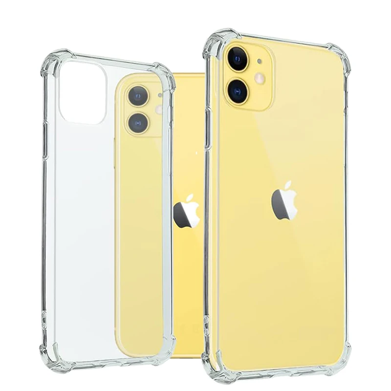 

Shockproof Case For iPhone 16E 16 15 14 13 12 11 Pro Max Ultra Thin Silicone Soft Clear Case For Apple 13 12 Mini 15 Plus Cover