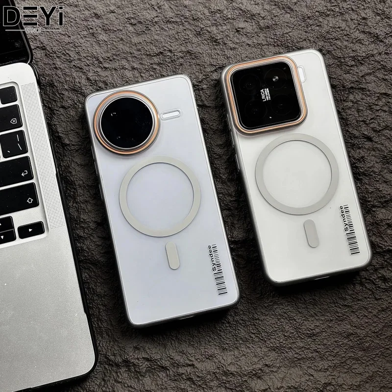 Ультратонкий матовый чехол для Xiaomi 15 15S 14 14T 13 Ultra Civi5 Pro, прозрачный пластиковый чехол с магнитной беспроводной зарядкой