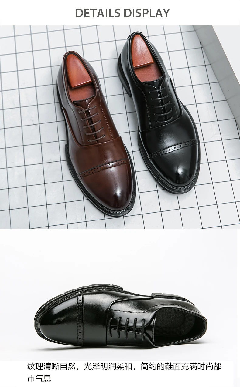 Zapatos Brogue clásicos para hombre, zapatos de cuero de tendencia para bodas y eventos sociales, zapatos de vestir de alta calidad para hombre, zapatos informales de negocios para hombre