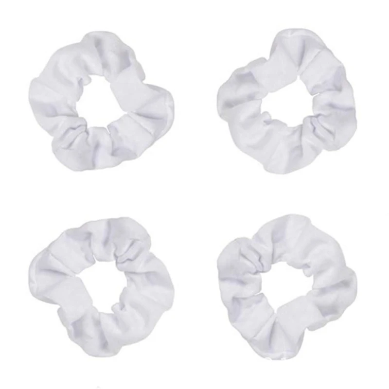 White Scrunchies for DIY Tie-dye Elastic Hair Ties Hair Scrunchies Headwear Hair Ropes Cotton Hair Supplies Accessories