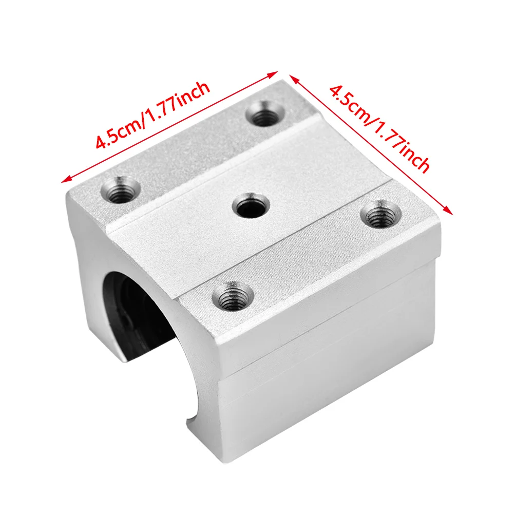 Open Bearing Slide, 4Pcs SBR16UU 16mm Aluminum Open Linear Motion Bearing Block Slide for CNC