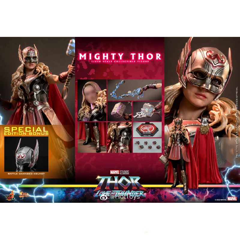 In Stock HotToys MMS663 Thor: Love and Thunder Mighty Thor Jane Foster 1/6 Anime Action Figure Toy Gift Model Collection Hobby