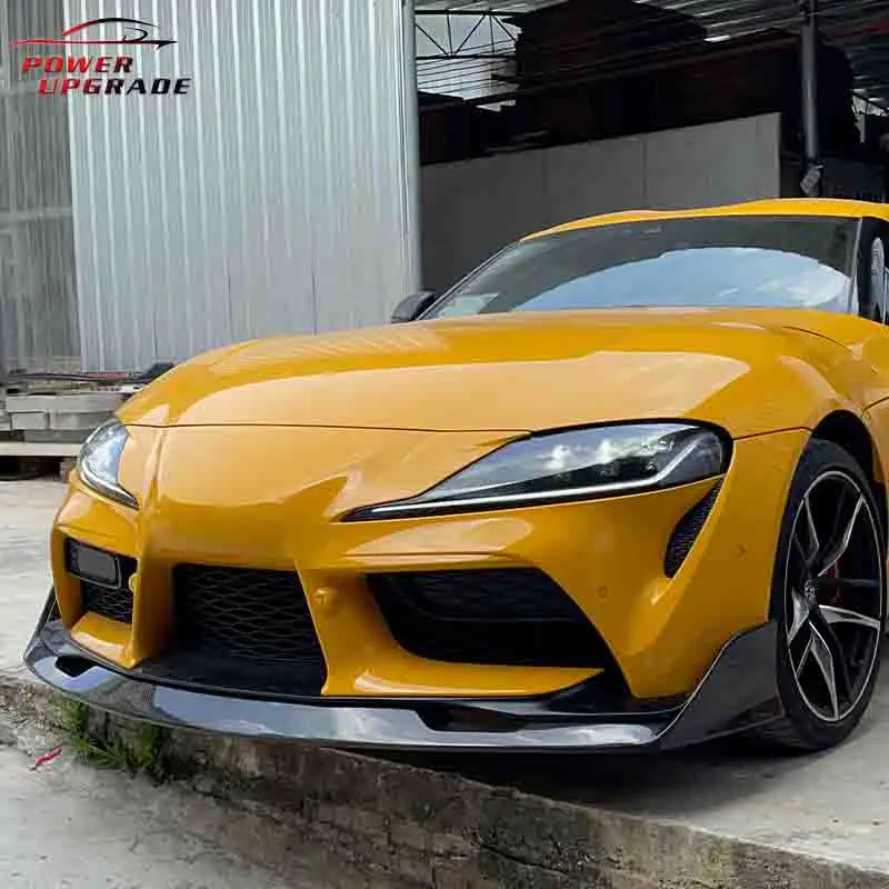 For Toyota Supra A90 A91 MK5 2019 UP Carbon Fiber Front Lip Bumper Spoiler Chin Body Kits