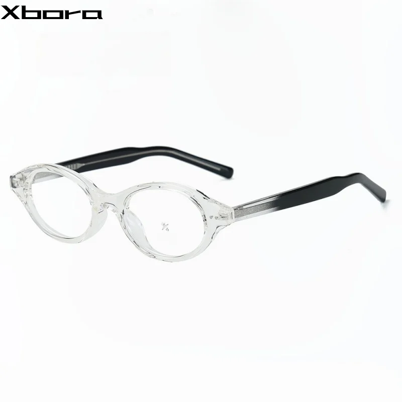 

Xbora Women's Acetate Japanese Design Style Small Oval Fashion Reading Glasses Myopia Hyperopia Optical Prescription Men 9159