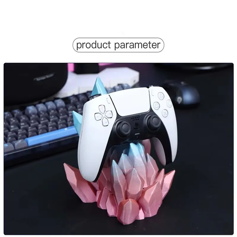 Creative Crystal Base Controller Stand Suitable for Xbox/Switch/PS5/PS4 3D Print Game Controller Stand Base Gamepad Accessories