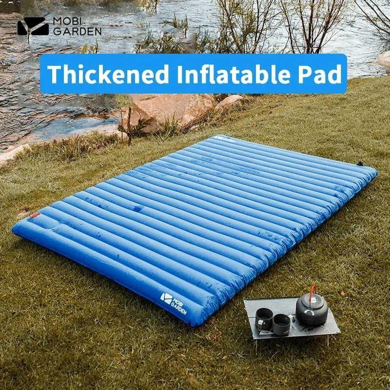 MOBI GARDEN Camping Inflatable Sleeping Mat Thicken 1-2Person Ultralight Portable Air Cushion Waterproof Mattress Outdoor 3.5KG