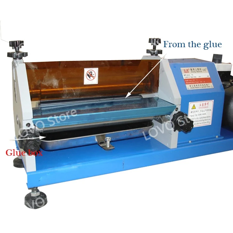 LZ-103 Automatic Bonding Machine 27 CM Glue Coating For Paper Leather Wood   220V  Gluing  1PC