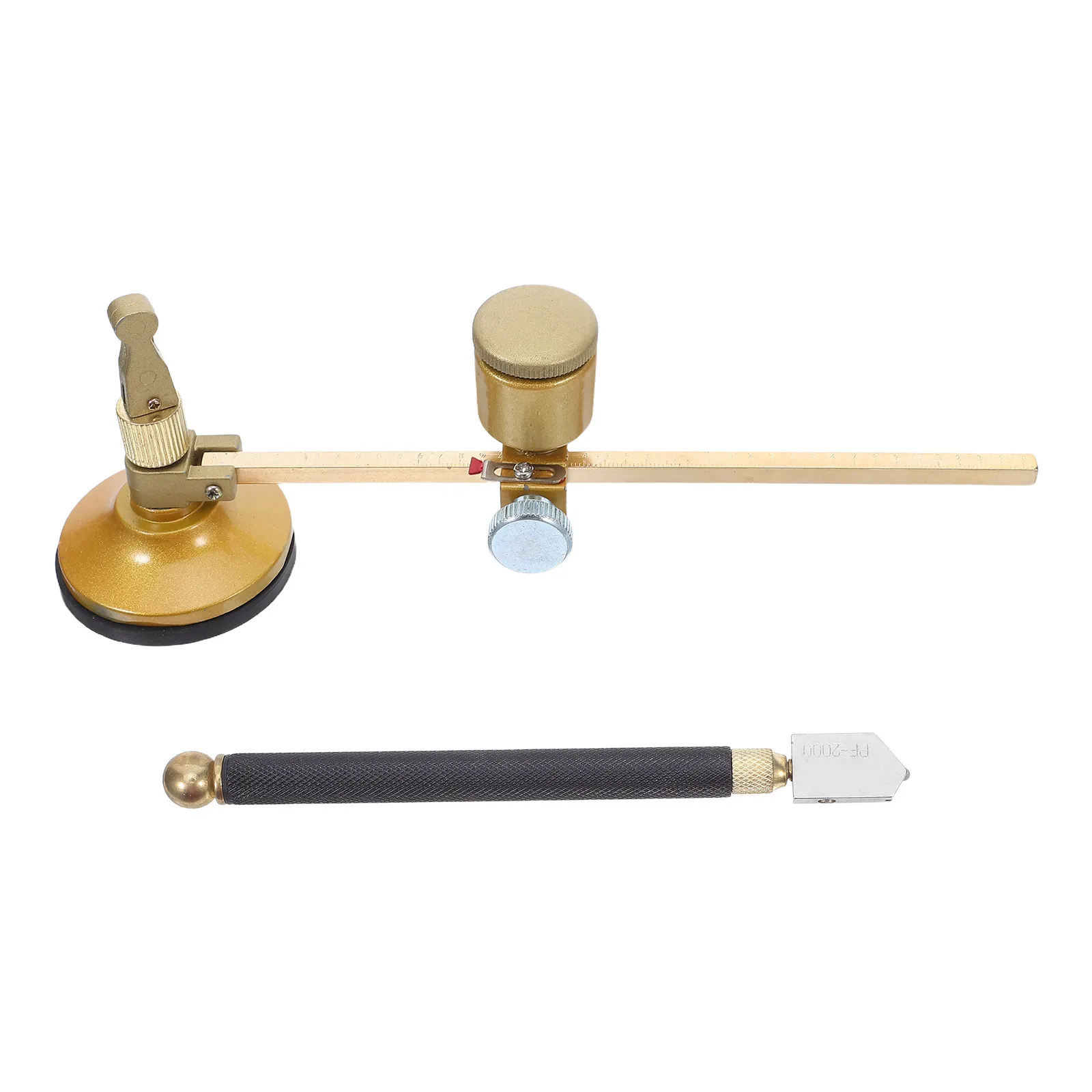 1 مجموعة المحمولة قاطع زجاجي دائري قابل للتعديل البوصلة نوع الدقة دائرة قطع أداة شفط كأس قاعدة النقش القلم 40 سنتيمتر