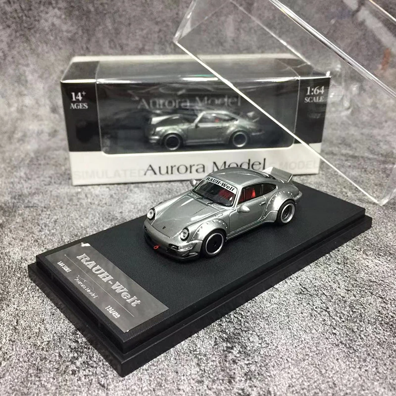 

Aurora 1:64 Model Car 964 Alloy Die-Cast Vehicle Duck Wing - Advan & HKS Coating Display Gifts