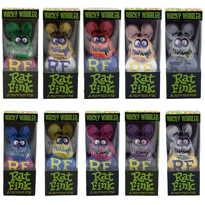 Rat Fink Collectible Figure Jointed Moving Parts Crazy Mouse Legend Model Decoration PVC Material in Stock Now