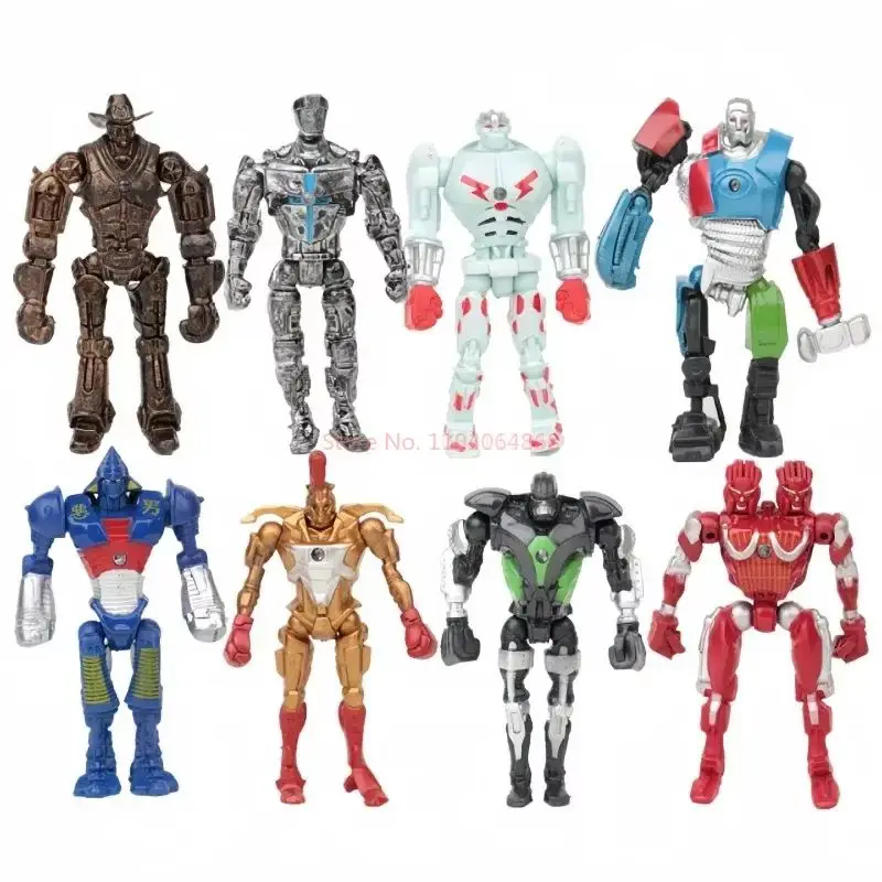 13cm Hot 8pcs/Set Real Steel Zeus Atom Midas Adam Raider Robot Model Toys Gift Action Figure Hobby Decoration Doll Toys Ea30-20