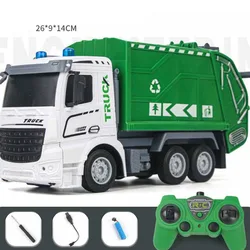 Remote Control Sanitation Vehicle Charging Children's Dump Truck Toy, RC Remote Control Truck Toy With Light/Sound Effects