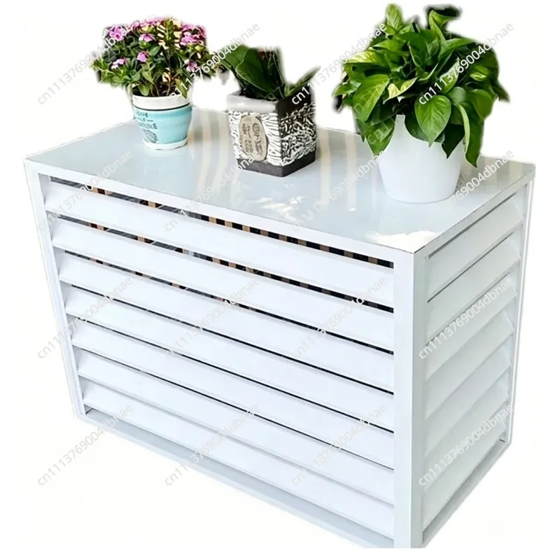 Customized aluminum alloy air conditioner outer hood air conditioner outer hood outdoor unit ventilation rainproof louver grille
