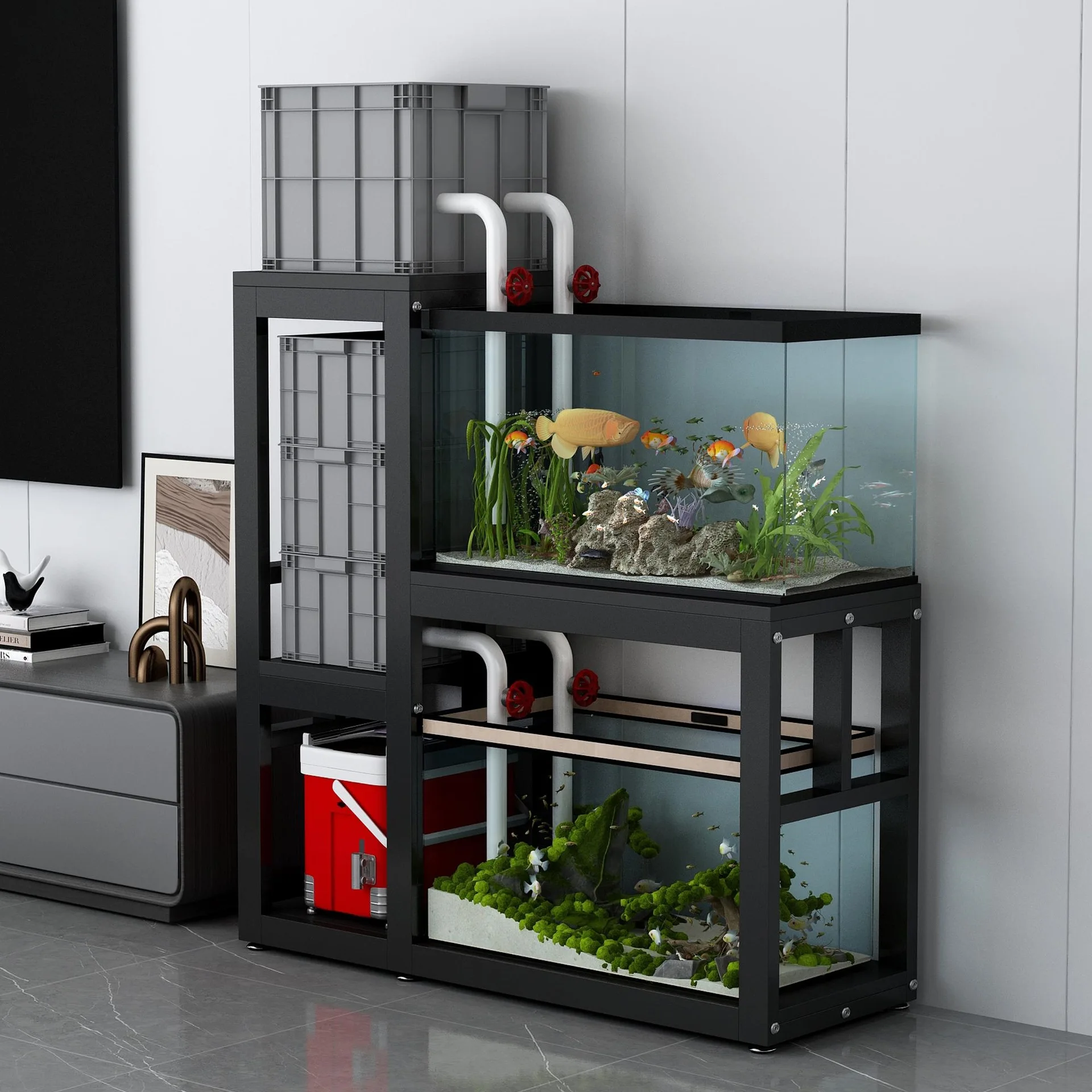 

Fish tank rack Load bearing fish cabinet Household metal fish tank chassis Simple multi layer combination
