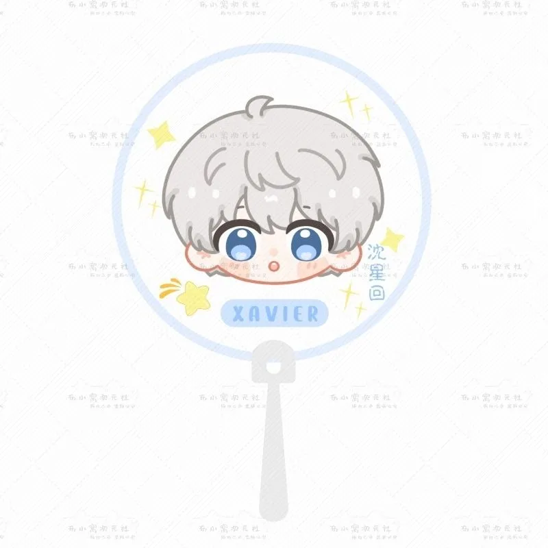 

Anime Sylus Rafayel Caleb Zayne Xavier Love and Deepspace Cosplay New Acrylic Transparent Fan Cartoon Round Fans Adorn Gift