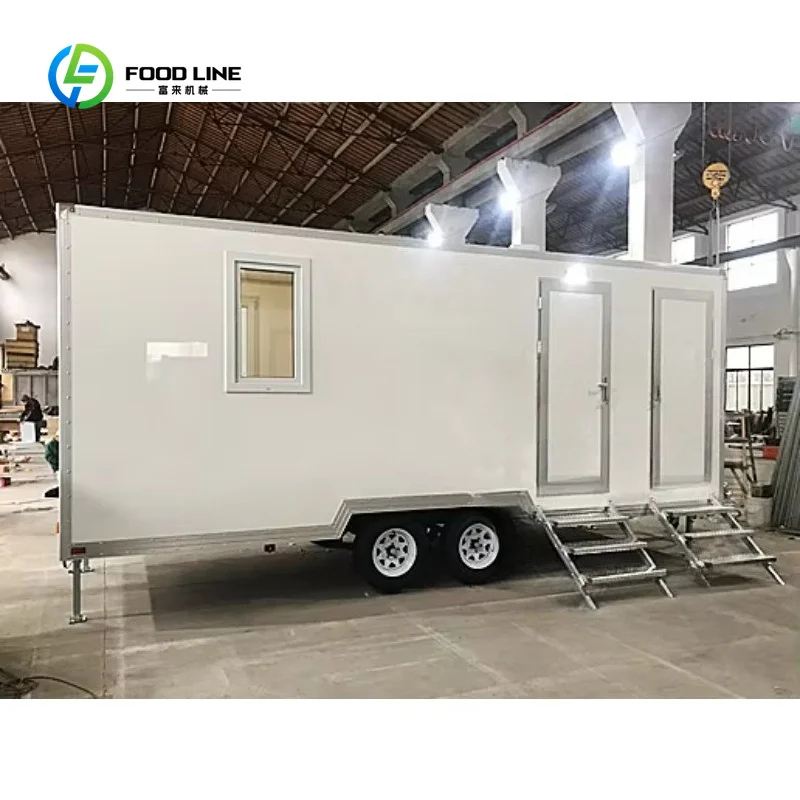 Customized Dual Axle Mobile Office Trailer Premium Configuration for Construction Site Project Use