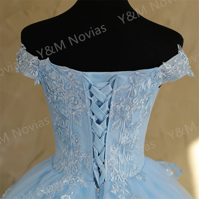 Blue Dress Sweet 16: The Perfect Off-Shoulder Ball Gown for Your Daughter's  Quinceaera