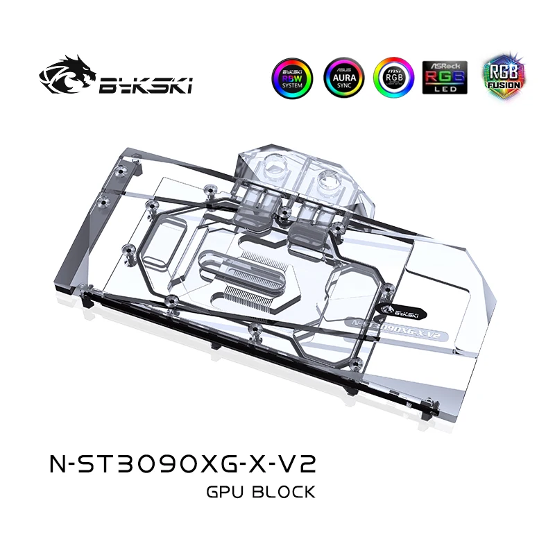 Bykski Water Block Use for Zotac RTX3080 3090 X-GAMING OC/ZT-A30800D-10P Trinity GPU Card / Full Cover Copper Radiator / RGB