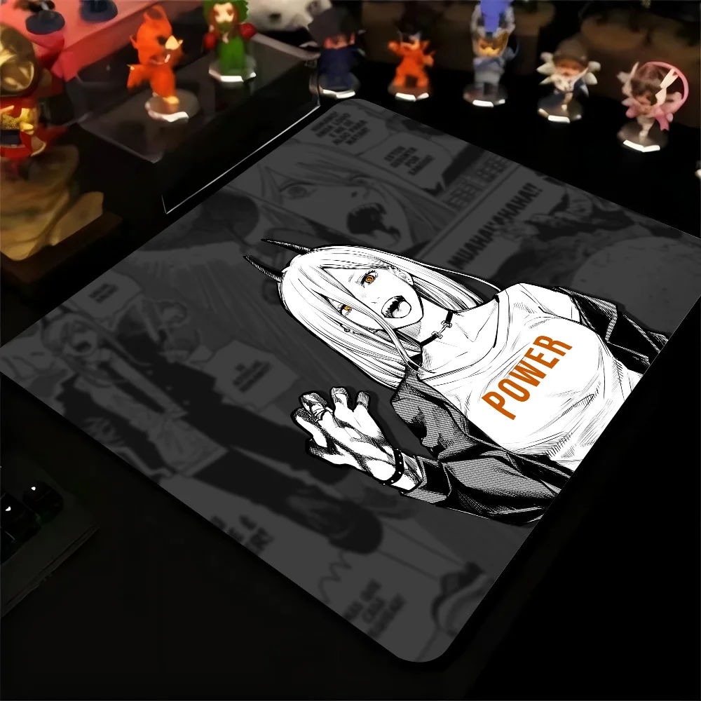 Power Chainsaw Man Anime Girl Mousepad Small LockEdge Mouse Pad For Gamers Computer Desk Pad Anti-slip Rubber