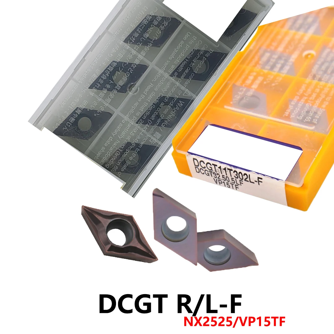 

Оригинальный DCGT070204L DCGT070202L DCGT11T302L DCGT11T302R DCGT11T304R F NX2525 VP15TF Твердосплавные вставки Держатель инструмента DCGT DCGT070204