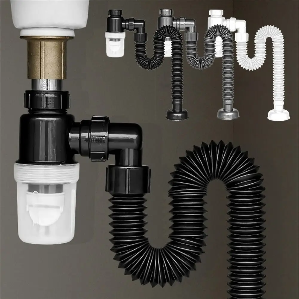 

Flexible Home Plumbing Drain Sewer Pipe Sink Hose Washbasin Pipeline Sink Deodorant Strainer