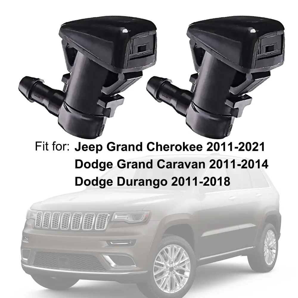 

Front Windshield Wiper Washer Spray Jet Nozzle For Jeep Grand Cherokee WK2 2011-2019 Liberty KK Commander Dodge Nitro Durango