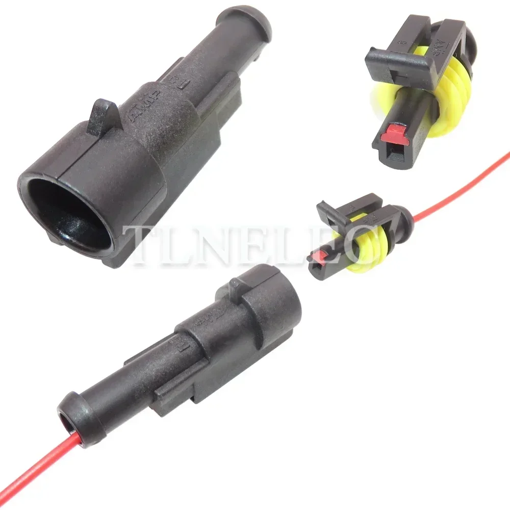1 Pin Way Auto Low Voltage Sealed Connectors Car Male Female Wiring Harness Socket With Wires 282103-1 282079-2