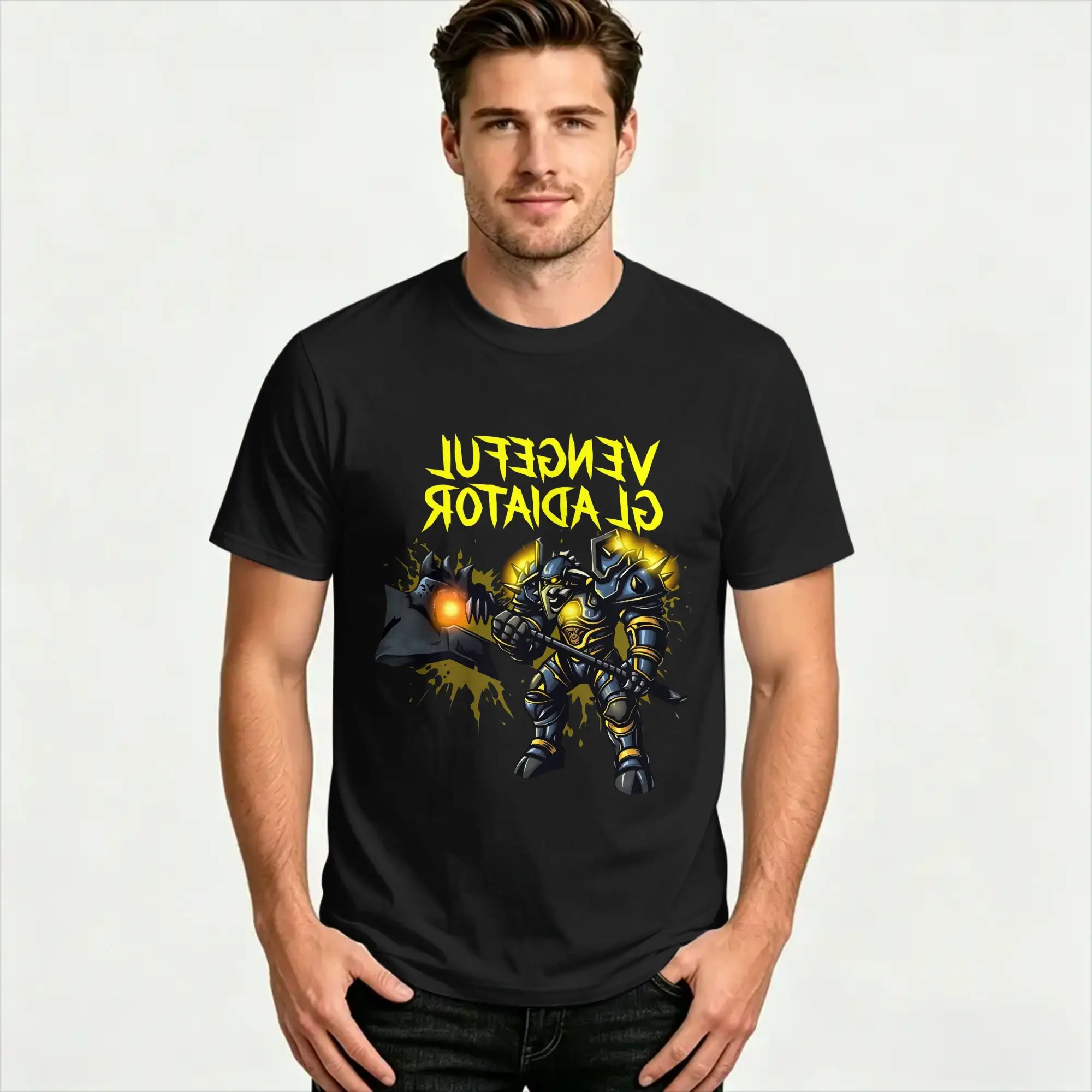 Mens T-Shirt Vengeful GladiatorTauren Warrior World of Warcraft T Shirts Trending  Beach Tees Y2K Fun 100 Cotton Tops Gift