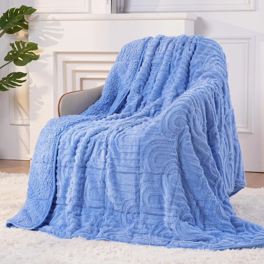 Koc obciążeniowy z polaru sherpa dla dorosłych, 9 kg, dwustronny, miękki, puszysty, ciężki, idealny do spania i relaksu, przytulny, ciepły, fluffowy, Arche