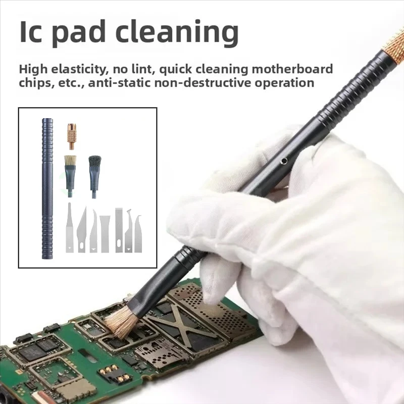 

New TE-157 Steel Brush Glue Removal Knife For Mobile Phone Motherboard CPU IC Pad Chip Cleaning Repair Tool