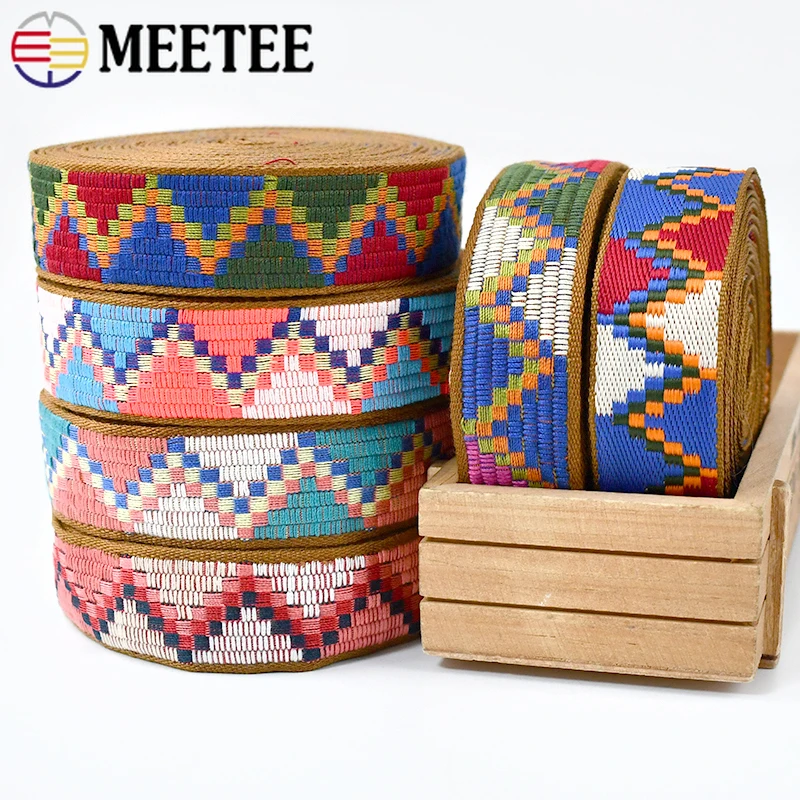 

2/5M 3cm Polyester Jacquard Ribbon Band Garment Webbing Tape for Bag Decorative Sewing Belt Bias Binding DIY Crafts Accessories