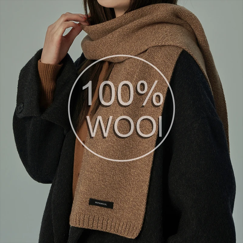 

Роскошный шарф из 100% шерсти для женщин и мужчин, теплая вязаная массивная шаль, длинный шарф для путешествий, офиса, зимние теплые шарфы для пар, шейный платок