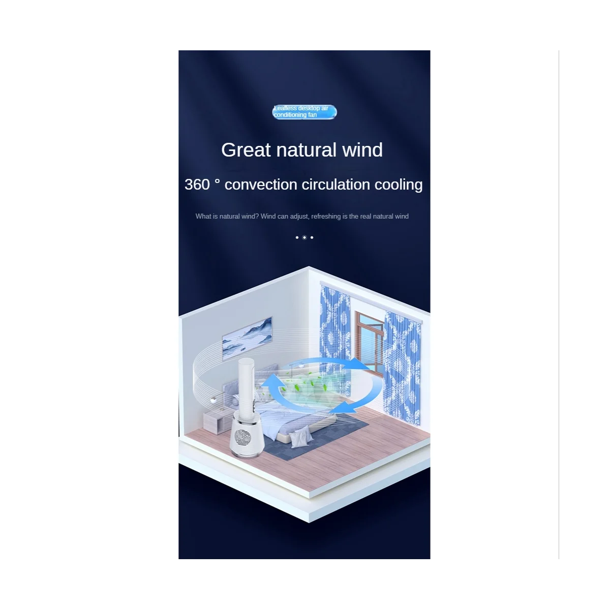 Ventilador de ar condicionado usb ventilador de névoa de água pessoal ventilador de refrigeração de ar sem folhas ventilador de mesa de umidificação de mesa 5 velocidades de vento-hem