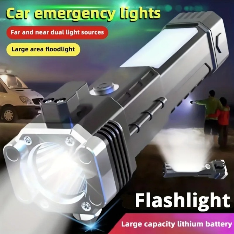 This is a multi-functional hand lamp that can be used as a car safety hammer or a lighting lamp for outdoor family camping